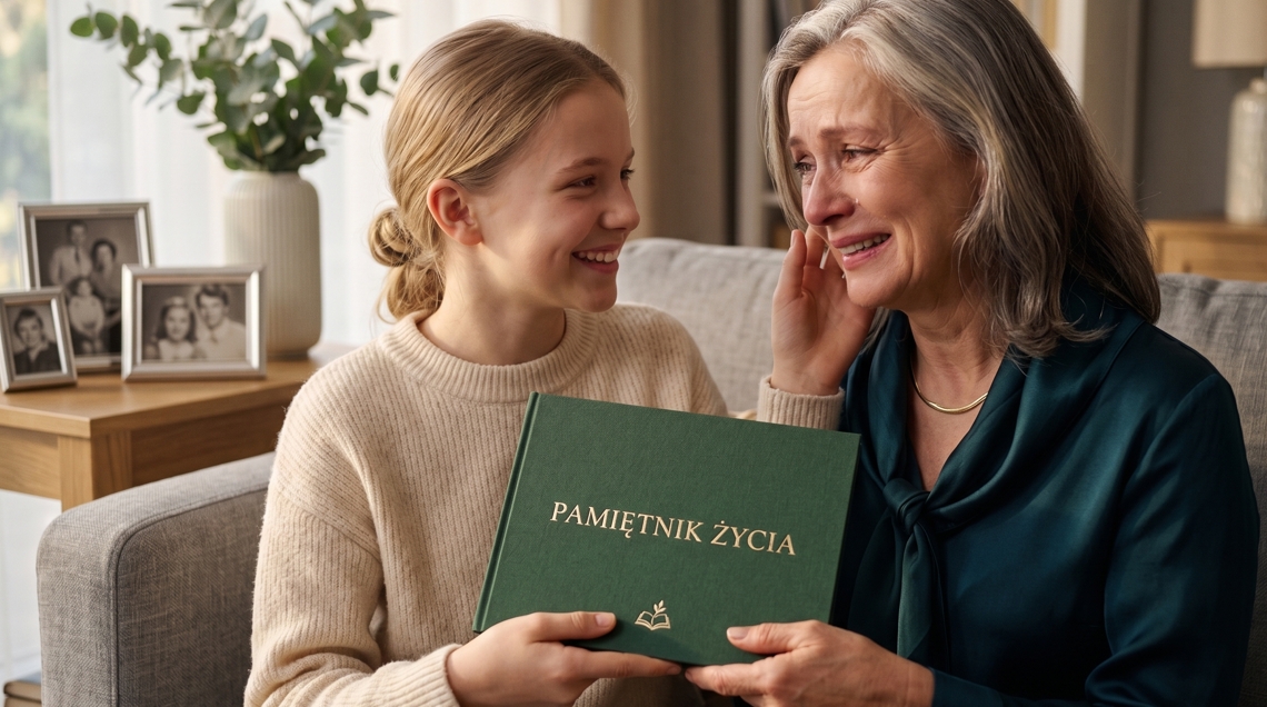 Prezent wręczany przez dziecko dla rodzica